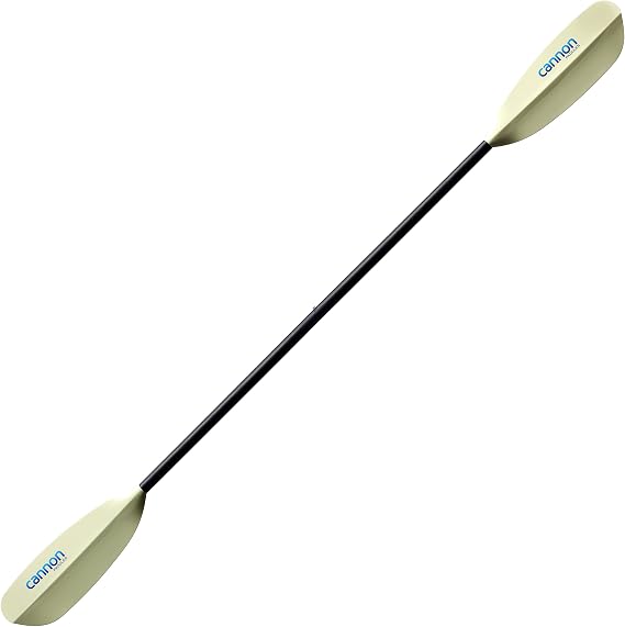 Cannon Paddles Nokomis Hybrid Touring Kayak Paddle with Ivory Fiberglass Reinforced Polymer Blades (2-Piece)