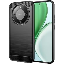 For onor Magic8 Lite/Magic8 Pro [Slim Fit] Brushed Shockproof Carbon Fibre [Protective Case] Cover, Gel Rubber Phone Case Cover Black (Xiaomi Poco F8 Ultra) (Honor Magic 8 Pro)