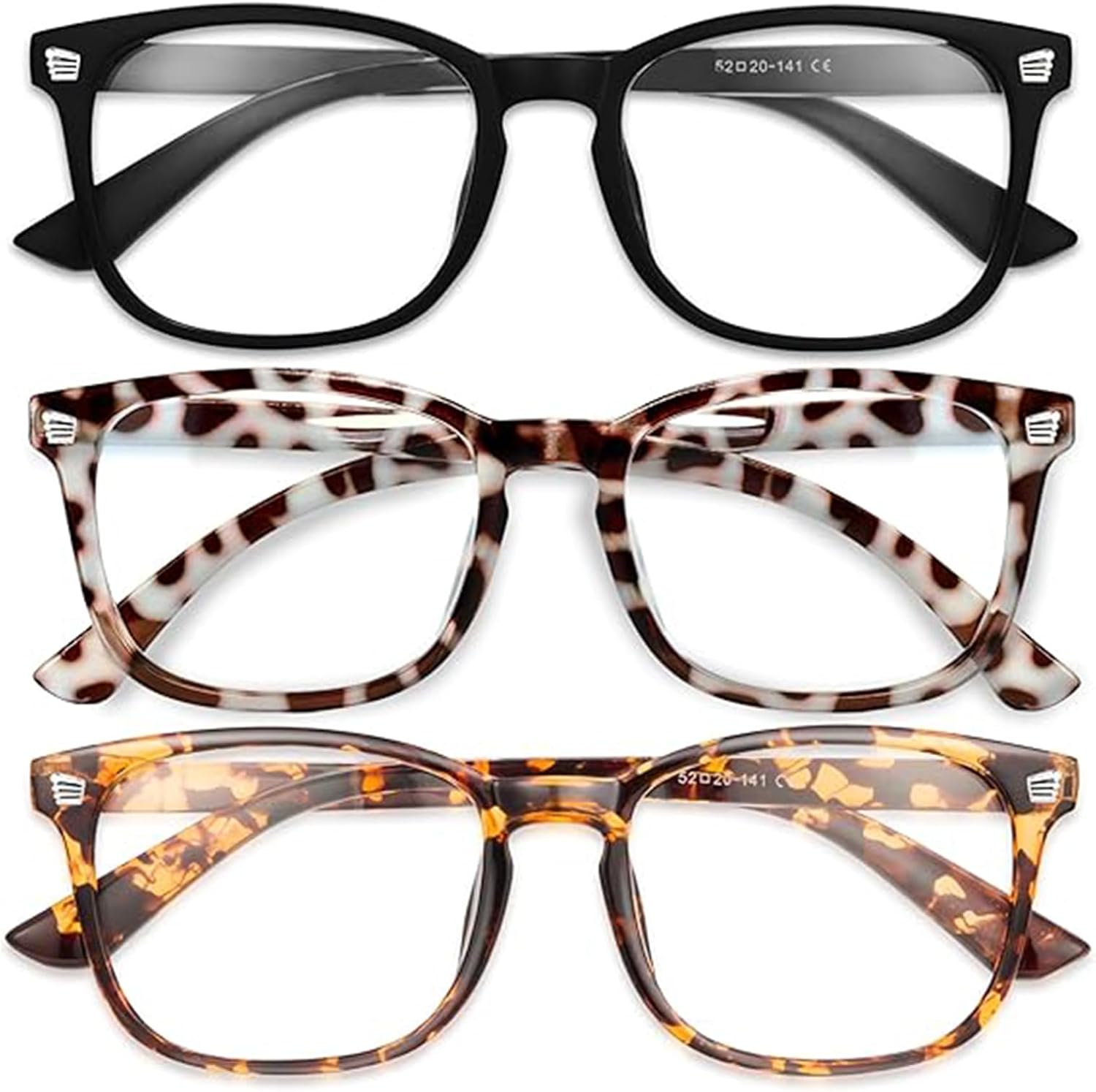 Blue Light Blocking Glasses – Fashion Square Frames for Women & Men – Anti-UV Computer & Gaming Glasses – Blue Blockers for Screen Protection