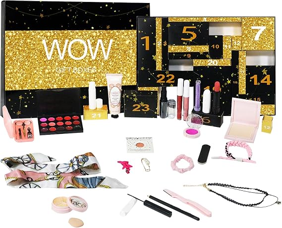 24 Day Beauty Advent Calendar, Beauty Advent Calendar | Makeup Set Countdown Calendar - Makeup Calendar, 24 Days Countdown Face Care Kit, Goody Bag Stuffer