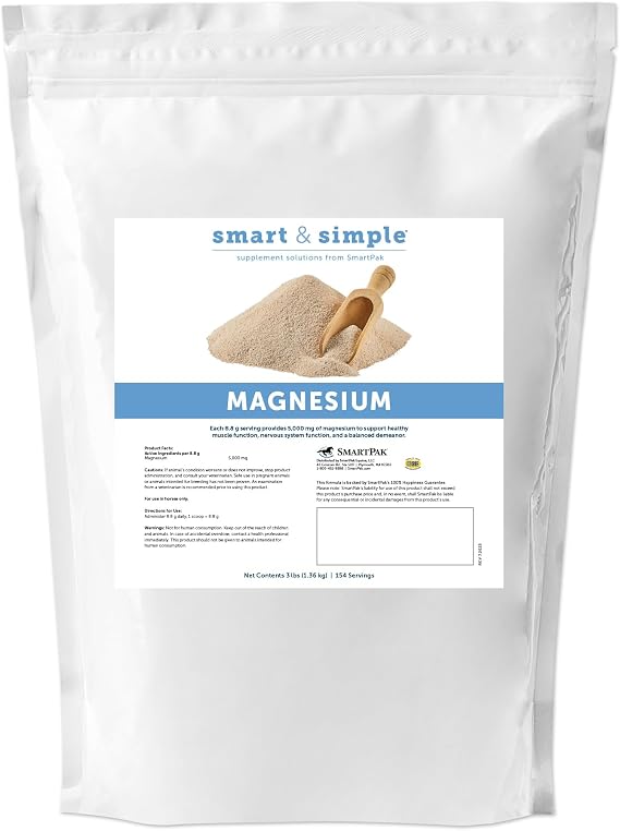 SmartEquine Smart & Simple Magnesium Horse Supplement, 3 lb, 154 Servings