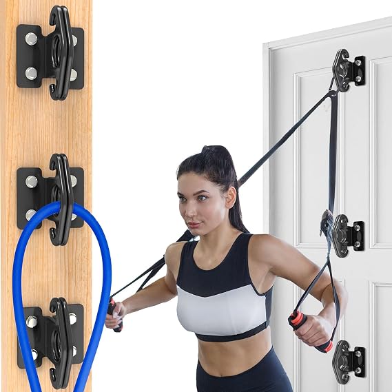 Resistance Band Wall Anchor Set,No Weld Wall Mount for Exercise Bands & Suspension Straps Resistance Band Wall Mount System Compact Strength Training Kit for Home Gym Workouts & Physical Therapy