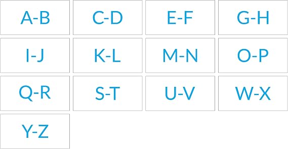 File Cabinet Label Magnets by DCM Solutions (Blue, 13 Drawer Cabinet)