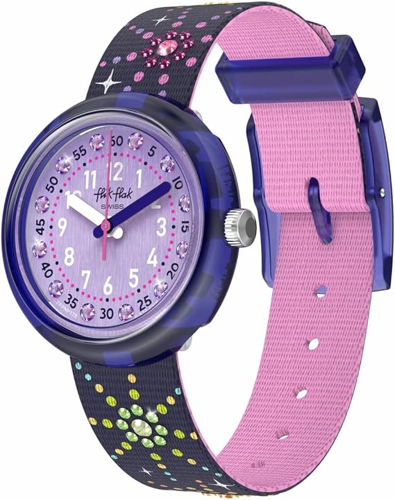 Flik Flak Girl Kids Watch Casual Purple Bio-sourced Quartz Waterproof Party Finale