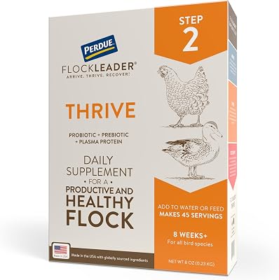 Thrive, Daily Probiotic & Prebiotic Poultry Supplement for Chickens 8 Weeks Old, 8 oz