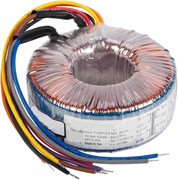 Toroidal Transformer 80VA Dual 15V 2x15v Ring 80W toroidal Transformer