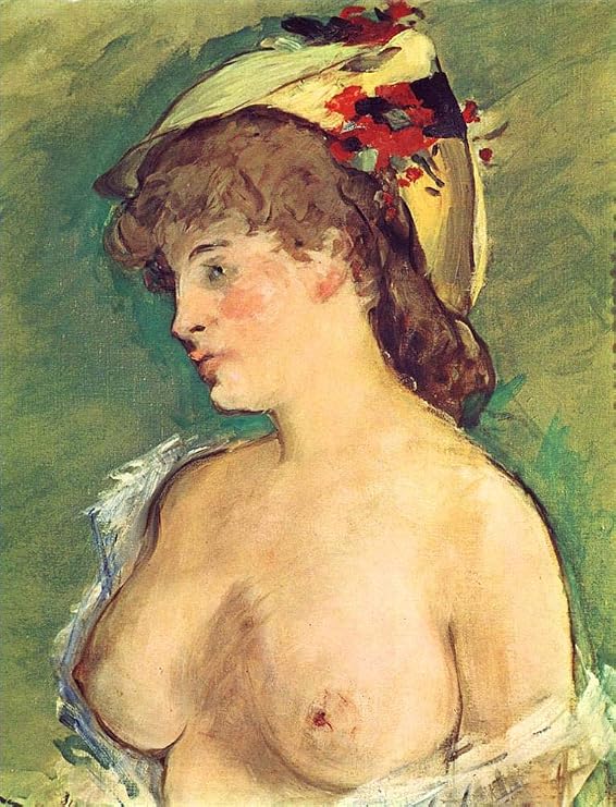 Toperfect 10 Wall Art Blond Woman with Bare Breasts nude Edouard Paintings in Oil - Famous Room Decor -02, $50-$2000 Hand Painted by Art Academies' Teachers