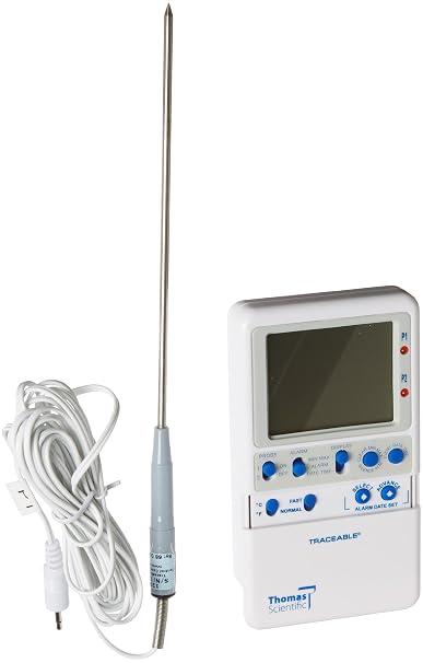 Control Traceable 4337 Hi-Accuracy Dual Thermometer with One Stainless-Steel Probe,50C to 70C (-58F to 158F) Range