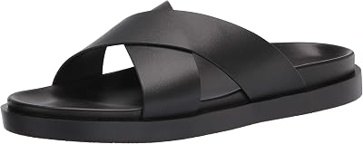 STACY ADAMS Mens Montel Cross Strap Slide Sandal Loafer