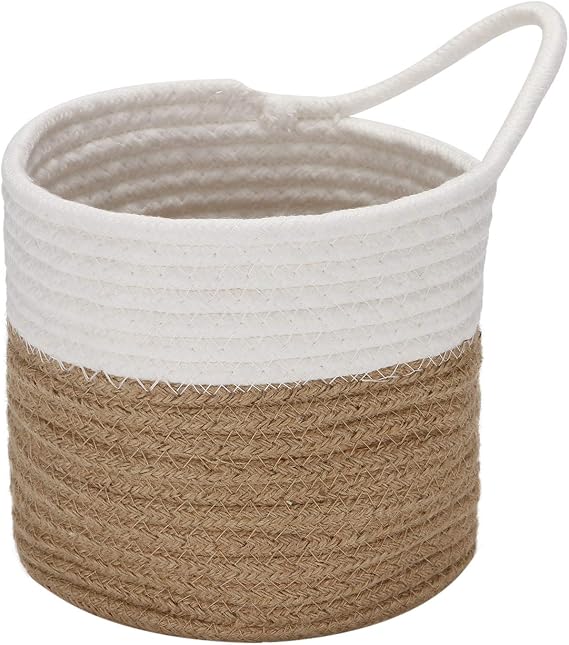 Sea Team Cotton Rope Hanging Baskets Small Basket Storage Basket Woven