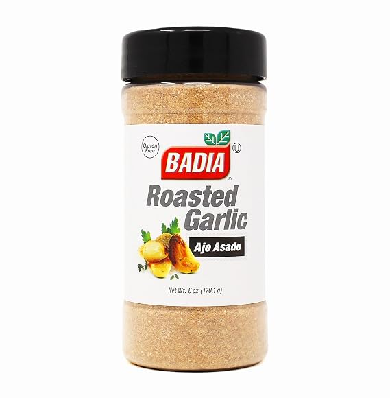 Badia Roasted Garlic Powder Seasoning, 6 oz Smoky, Roasted Sweet Garlic Flavor - Gluten Free