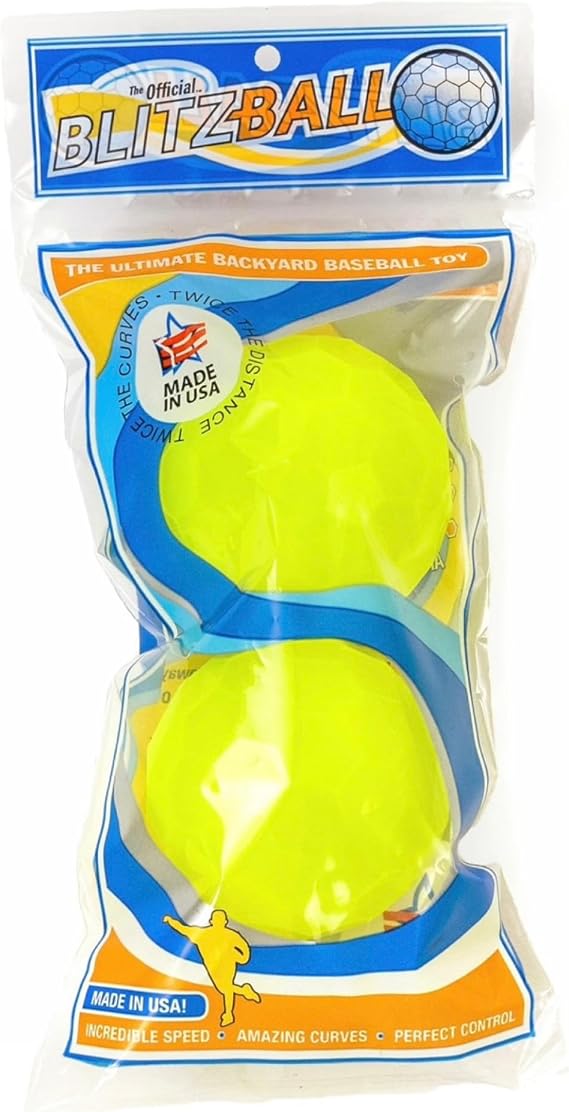 BLITZBALL Plastic Baseball (2 Pack - Official Brand) - Made in USA