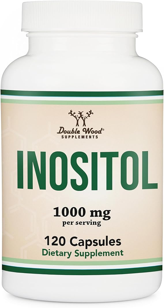Inositol Capsules (Myo Inositol) 1000mg Health Support for Women 120 Count (No Fillers, Vegan Safe, Gluten Free) by Double Wood