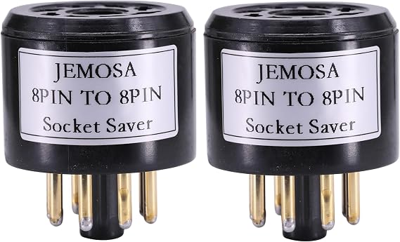 2PCS Octal 8pin Tube Saver Bakelite 6SN7 6550 KT88 EL34 6L6 6SL7 KT100 6CA7 5Z3 5U4 KT66 6V6 Amplifier Vacuum Tube Protect Tube Pin Socket Save