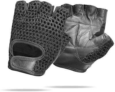 Weight Lifting Padded Leather Gloves Fitness Exercise Training Cycling Gym MESH Small