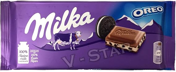 x 2 MILKA Chocolate Bars Variety Flavours Collection (Oreo Chocolate with Biscuit - 100g)