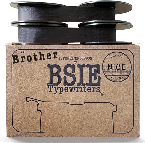 Brother Typewriter Ribbon – Black – Twin Pack – Fits Deluxe 750, Deluxe 1350, Charger 11, Activator 845, Echelon – GR9 – Tested in Nice, France