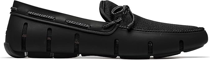 SWIMS Mens Braided Lace Loafers Shoes for Men, Casual Beach Loafer,Deep Red