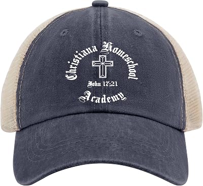 Christiana Homeschool Academy Womens Baseball Cap Lids Cap for Mens Athletic Hat Adjustable Ponytail Baseball Hat