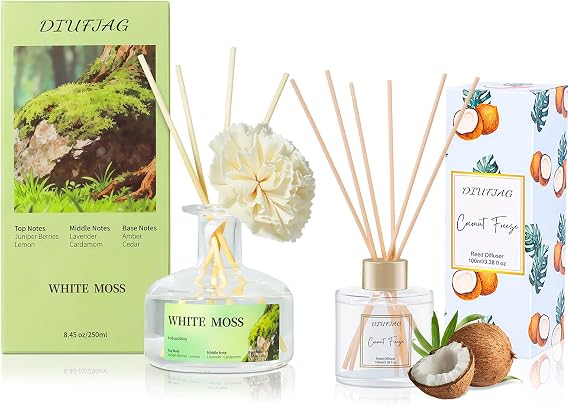 3.5 oz Coconut Diffuser and 8.45 oz White Moss