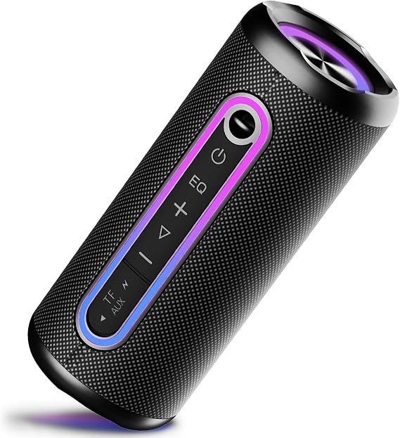 Portable Bluetooth Speaker, Bluetooth 5.4 Speaker,30W Dual Speaker with LED Display, Deep Bass, 30H Playtime, Colorful RGB Lights, IPX7 Waterproof,TWS pairing for Outdoor/Home/Party/Travel,Gift Ideas