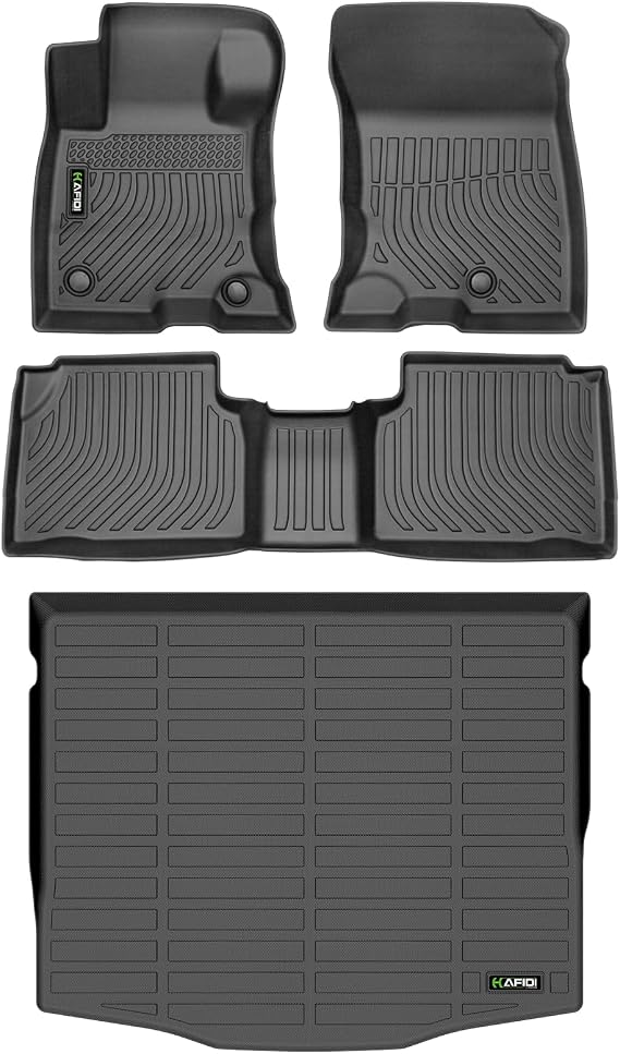 HAFIDI All Weather Floor Mats & Cargo Liner Set Fit for Ford Escape Hybrid 2020-2025 2026 Car Mats for Escape Hybrid Floor Liners TPE Full Set Custom Accessories - Black