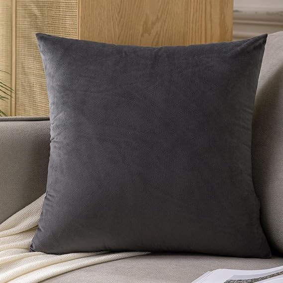 Velvet Pillow Cases Square Extra Large Cushion Covers 50x50, 60 x 60,50x70,60x80 cm Soft Pillow Cover with Invisible Zipper Decorative Pillowcases 2 Pack for pillows Sofa Couch(#1,50x70 cm(Set of 2 ))