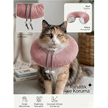 Elizabeth Yakalık Yumuşak Ayarlanabilir Kedi Köpek Koruyucu Boyunluk, Pembe, M Beden