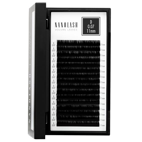 Nanolash Volume Lashes - false lashes for professional eyelash extensions, volume eyelash extensions (0.07 D, 11mm)