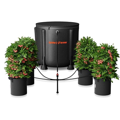 Spider Farmer Auto Drip Irrigation System Kits with 13-Gallon Bucket, 25W Water Pump, Low Water Level Sensor, Complete Indoor Automatic Watering System for Grow Tent/Greenhouse
