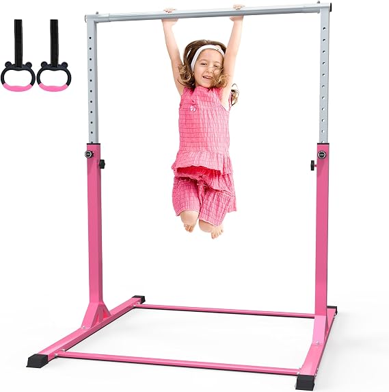 Gymnastics Bar, 3ft -5ft Adjustable Heights Horizontal Kip Bar