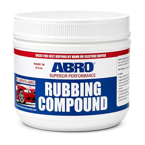 ABRO Rubbing Compound 32 oz, Fast-Cut Buffer for Oxidized Paint