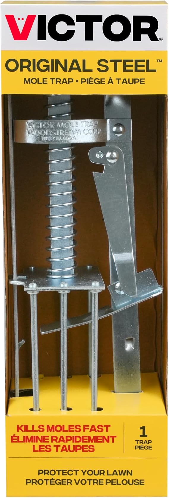 Victor Plunger Style Mole Trap, Spring Trap for Lawns and Gardens