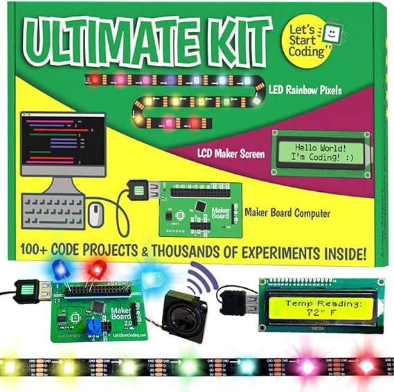 Ultimate Coding Kit for Kids 8-12+. Coding Game for Tweens with 100+ Free Code & STEM Projects. Girls & Boys Learn STEM Hands-On with C++ Programming. Makes a Great Gift for Techy Teens.