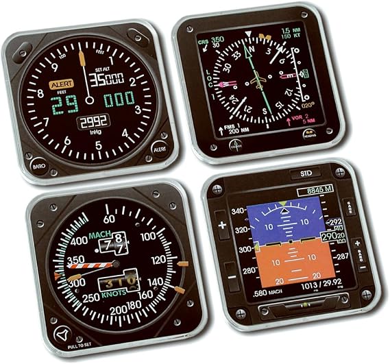 Modern Flight Instruments - Coaster Set