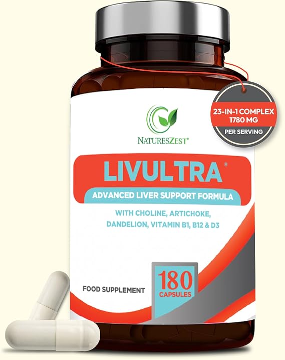 LivUltra - Liver Detox and Repair- 1780 MG-180 Vegan Caps – Supports Immunity, Weight Management, Vitality, Clear Skin | Enriched with Turmeric, Dandelion, Ginger, Acai Berry - 2 Month Supply