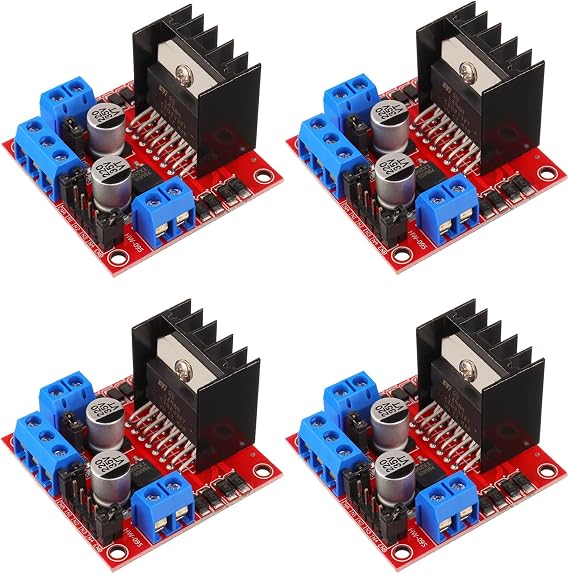 BOJACK L298N Motor DC Dual H-Bridge Motor Driver Controller Board Module Stepper for Arduino Intelligent Car Power UNO MEGA R3 Mega2560 with 4pcs