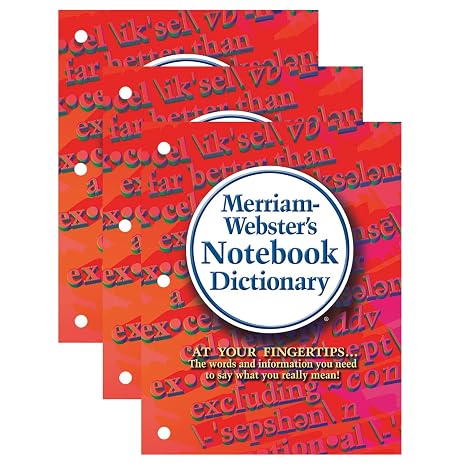 MERRIAM-WEBSTER Notebook Dictionary, Pack of 3