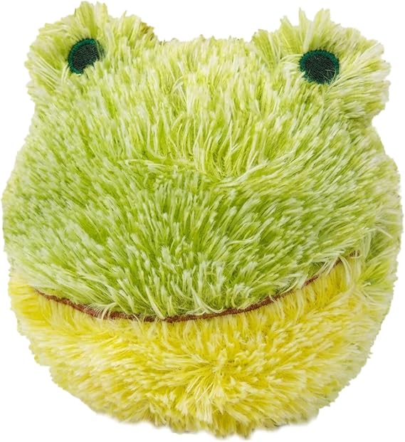 PetLou D.O.G'Z 4-inch EZ Squeaky Frog Dog Plush Toy,Durable Squeaks Bouncy Ball Dog Toy