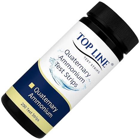 200 Quaternary Sanitizer Test Strips Food Service 0-500 ppm (QAC) - Quaternary Test Strip - Multi Quat Testing Strips for Food Service - Quat Sanitizer