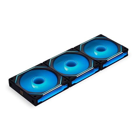 Lian Li UNI Fan SL-Infinity 120 Reverse Blade Triple Pack, 120mm ARGB PWM Case Fans with Controller, Daisy-Chain, Infinity Mirror, Black, UF-RSLIN120-3B / 12RSLIN3B