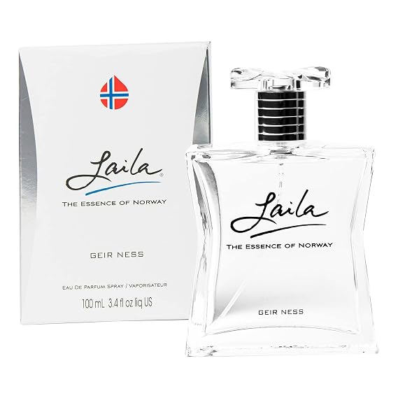Geir Ness Laila Eau de Parfum for Women, Essence of Norway, 3.4 oz | Laila perfume, fresh airy clean fragrance, long-lasting wear, everyday scent, 100 ml spray bottle