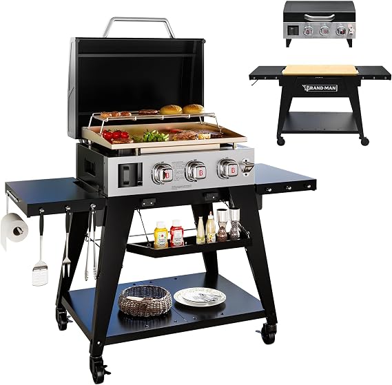 Brand-Man 3 Burner Versatile Propane Grill