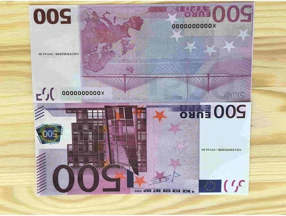 Gerçek Gibi Hobi Oyuncak Kağıt Para 1. Kalite 50000 Euro 1 Deste Düğün Parası Mor