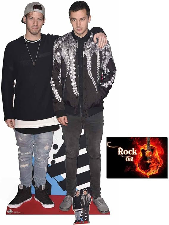 Fan Pack - Tyler Joseph and Josh Dun Lifesize and Mini Cardboard Cutout/Standup/Standee - Includes 8x10 Star Photo