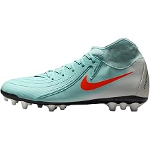 Nike Phantom Luna 2 Academy AG High-Top Soccer Cleats (FJ2585-300, Mint/Off Noir/Atomic Red) Size 12