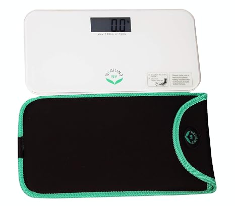 NEWLINE! Digital Mini Travel Bathroom Scale 700 Series with Sleeve White