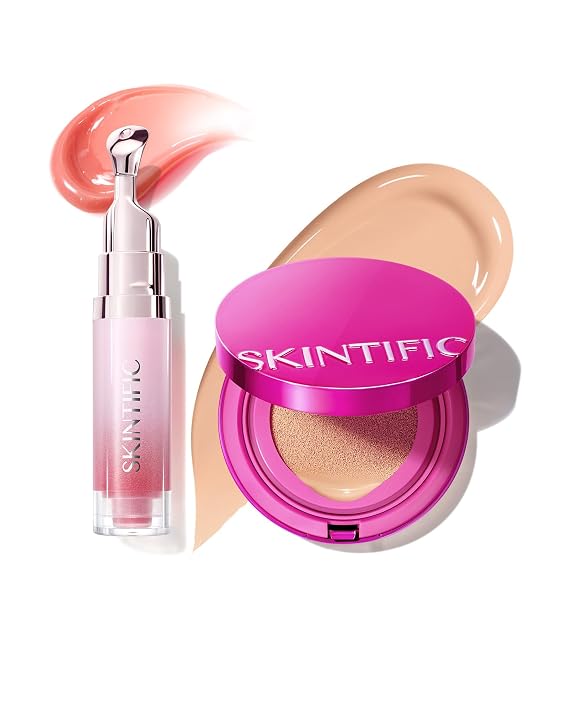 Pink Glow Cushion Foundation(03 Petal)+Peptide Brightening Lip Serum(02 Ivory)
