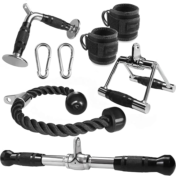 Cable Machine Attachment, LAT Pulldown Attachments, Home Gym Accessories, Triceps Pull Down Attachment