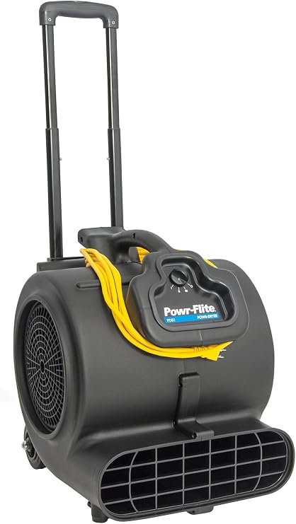 Powr-Flite PDS1DX Powr-Dryer with Handle and Wheels, 1/2 hp, 25" Height, 20" Length